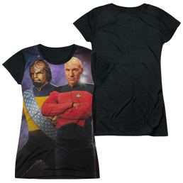 Star Trek The Next Generation Tng - Juniors Black Back T-Shirt Juniors Black Back T-Shirt Star Trek   