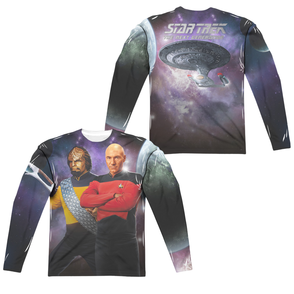 Star Trek The Next Generation Tng (Front/Back Print) - Men's All-Over Print Long Sleeve Men's All-Over Print Long Sleeve Star Trek   