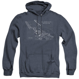 Star Trek The Original Series Enterprise Prints - Heather Pullover Hoodie Heather Pullover Hoodie Star Trek   