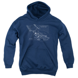 Star Trek The Original Series Enterprise Prints - Youth Hoodie Youth Hoodie (Ages 8-12) Star Trek   