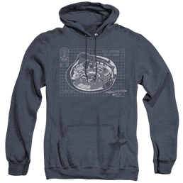 Star Trek The Original Series Bridge Prints - Heather Pullover Hoodie Heather Pullover Hoodie Star Trek   