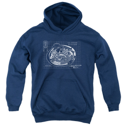Star Trek The Original Series Bridge Prints - Youth Hoodie Youth Hoodie (Ages 8-12) Star Trek   
