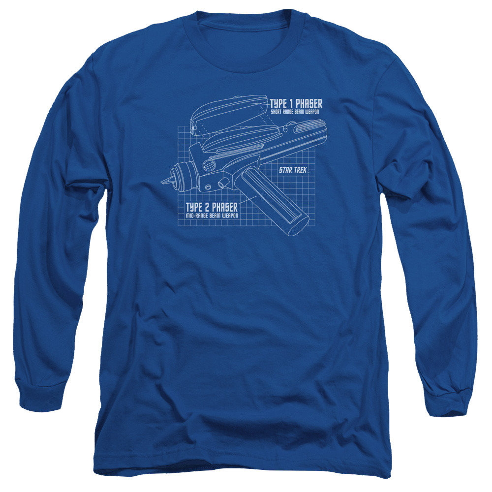 Star Trek Phaser Plans Men's Long Sleeve T-Shirt Men's Long Sleeve T-Shirt Star Trek   
