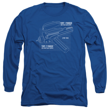 Star Trek Phaser Plans Men's Long Sleeve T-Shirt Men's Long Sleeve T-Shirt Star Trek   