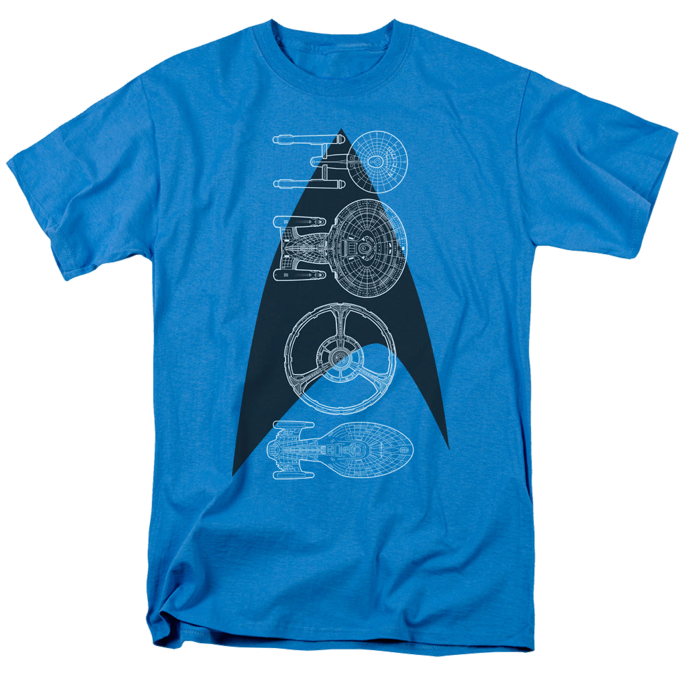 Star Trek The Original Series Line Of Ships - Men's Regular Fit T-Shirt Men's Regular Fit T-Shirt Star Trek   
