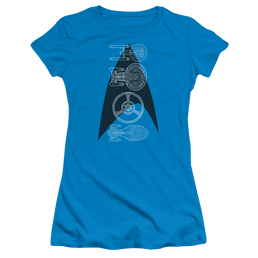 Star Trek Line Of Ships Juniors T-Shirt Juniors T-Shirt Star Trek   