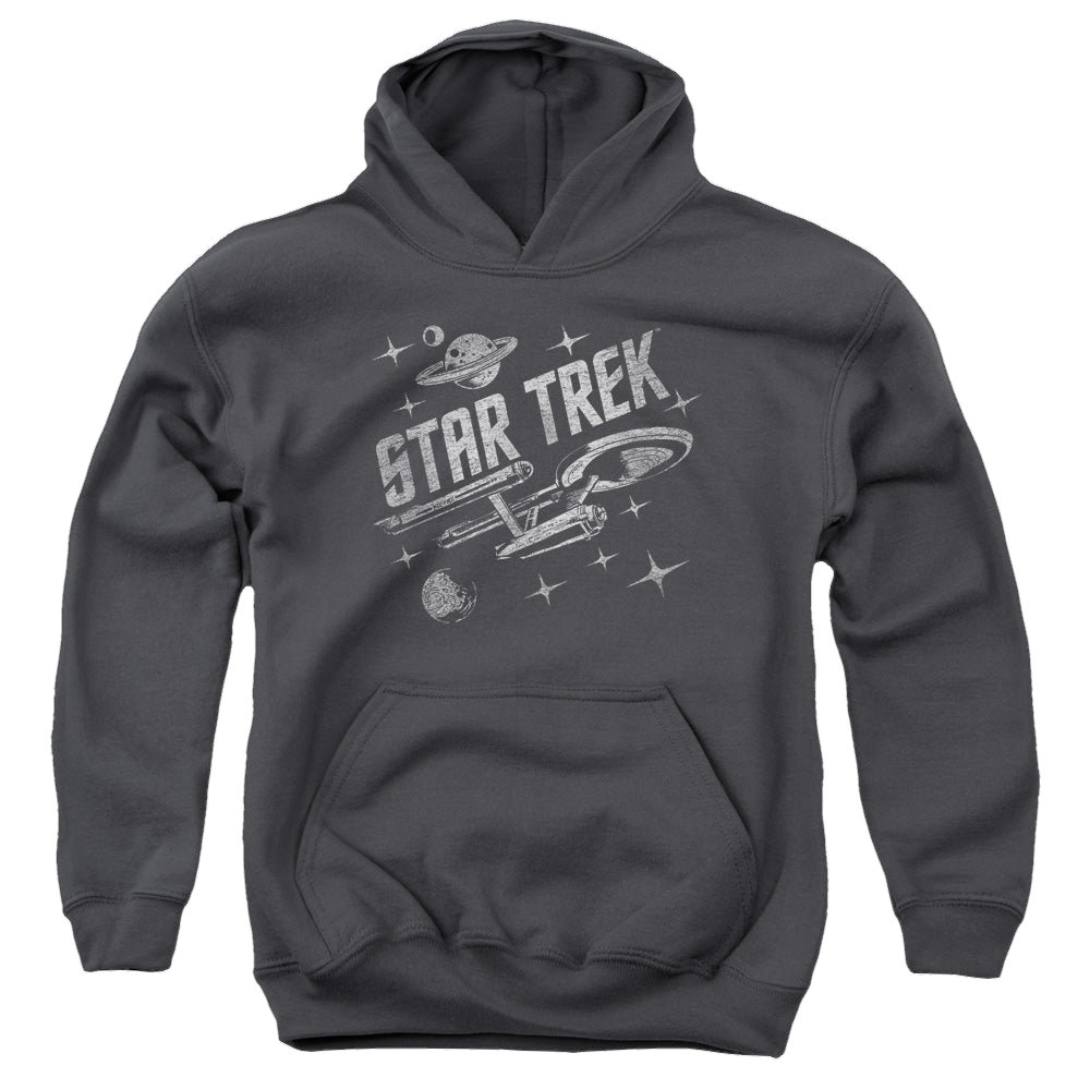 Star Trek The Original Series Through Space - Youth Hoodie Youth Hoodie (Ages 8-12) Star Trek   