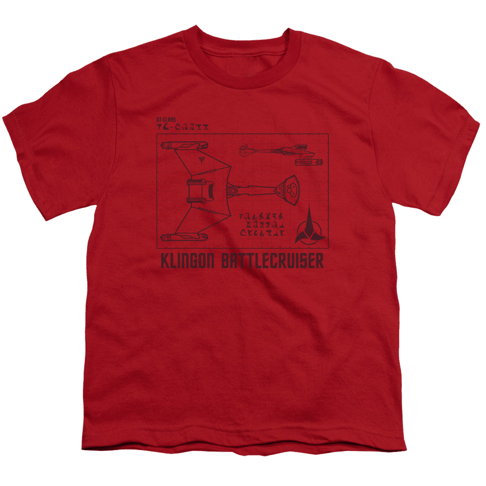 Star Trek The Original Series D7 Diagram - Youth T-Shirt Youth T-Shirt (Ages 8-12) Star Trek   