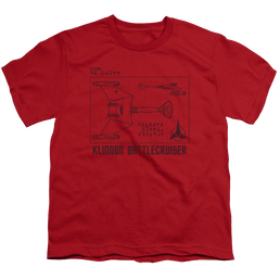Star Trek The Original Series D7 Diagram - Youth T-Shirt Youth T-Shirt (Ages 8-12) Star Trek   