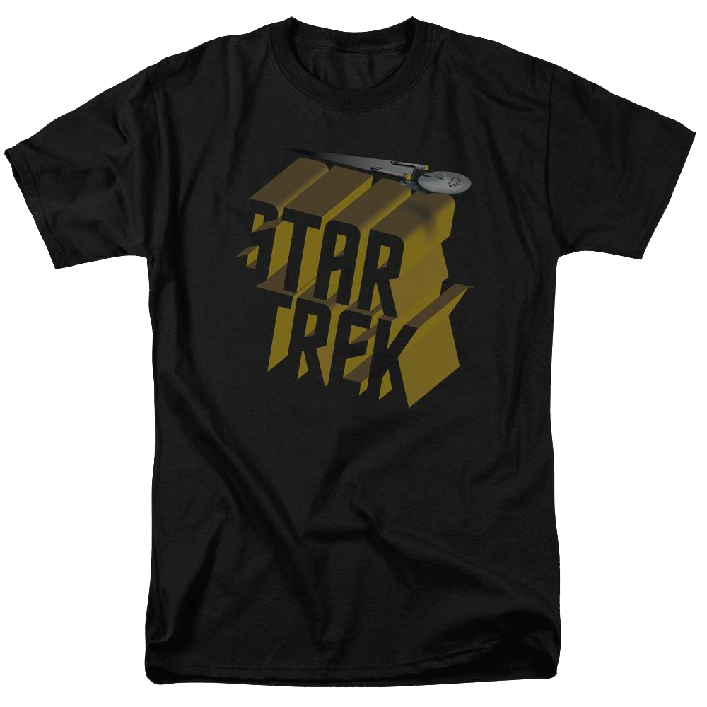 Star Trek 3d Logo Men's Regular Fit T-Shirt Men's Regular Fit T-Shirt Star Trek   