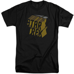 Star Trek 3d Logo Men's Tall Fit T-Shirt Men's Tall Fit T-Shirt Star Trek   