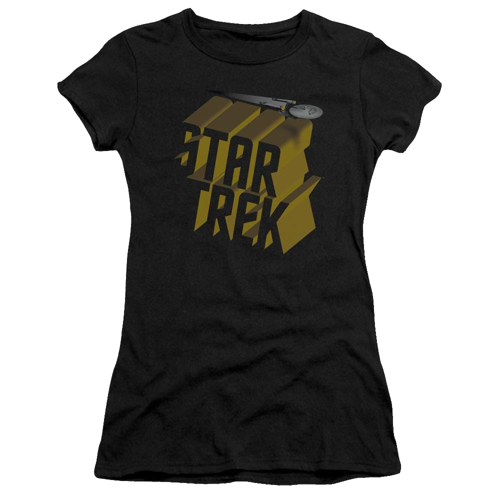Star Trek 3d Logo Juniors T-Shirt Juniors T-Shirt Star Trek   