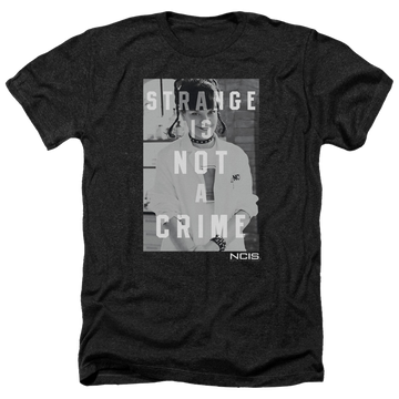 Charcoal men's heather t-shirt with NCIS Strange graphic