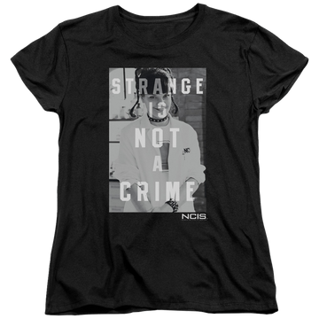 Black women's t-shirt with NCIS Strange graphic