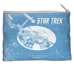 Star Trek The Original Series Enterprise Blueprint - Straight Bottom Accessory Pouch Straight Bottom Accessory Pouches Star Trek   