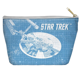 Star Trek The Original Series Enterprise Blueprint - Straight Bottom Accessory Pouch T Bottom Accessory Pouches Star Trek   