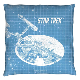 Star Trek Enterprise Blueprint Throw Pillow Throw Pillows Star Trek   