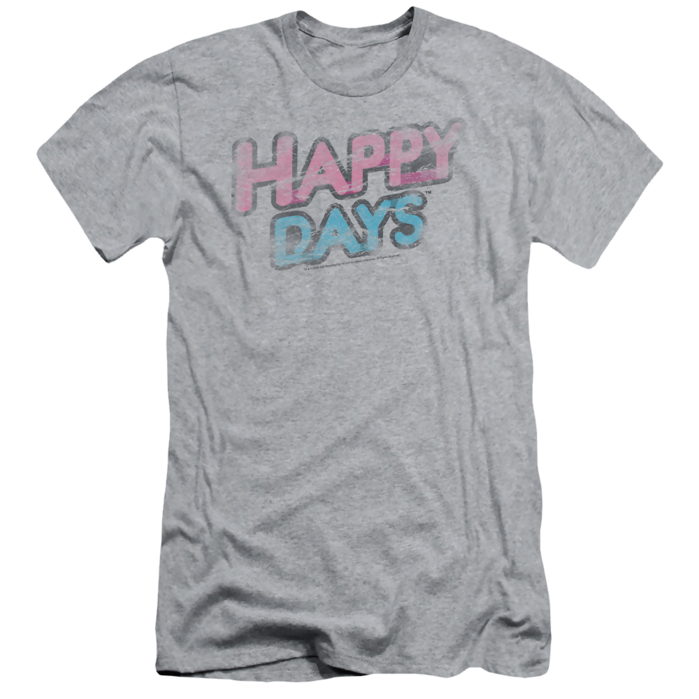 Happy Days Distressed Men's Slim Fit T-Shirt Men's Slim Fit T-Shirt Happy Days   