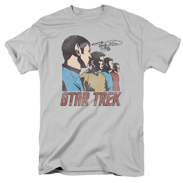 Silver men's regular fit t-shirt with Star Trek The Original Series Federation Men graphic