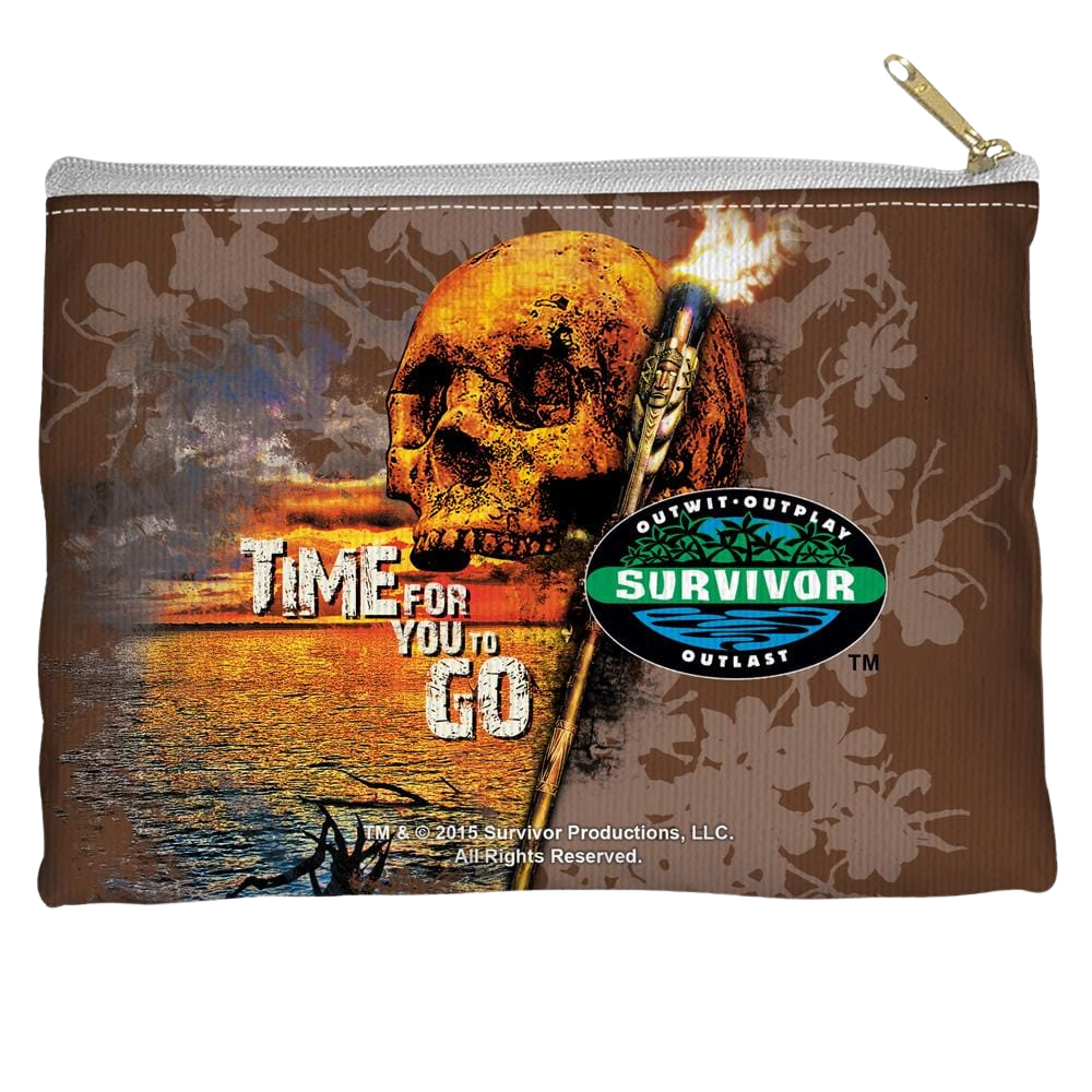 Survivor Time To Go - Straight Bottom Accessory Pouch Straight Bottom Accessory Pouches Survivor   