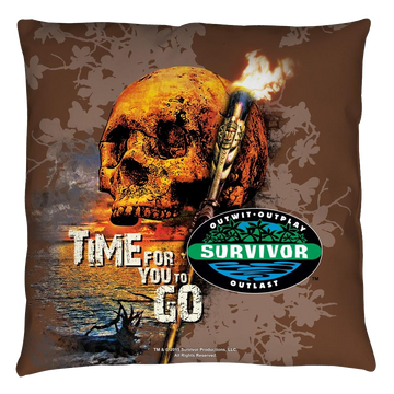 Survivor Time To Go throw pillow