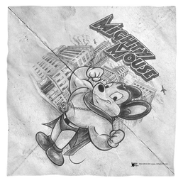 Mighty Mouse - Sketch Bandana Bandanas Mighty Mouse   