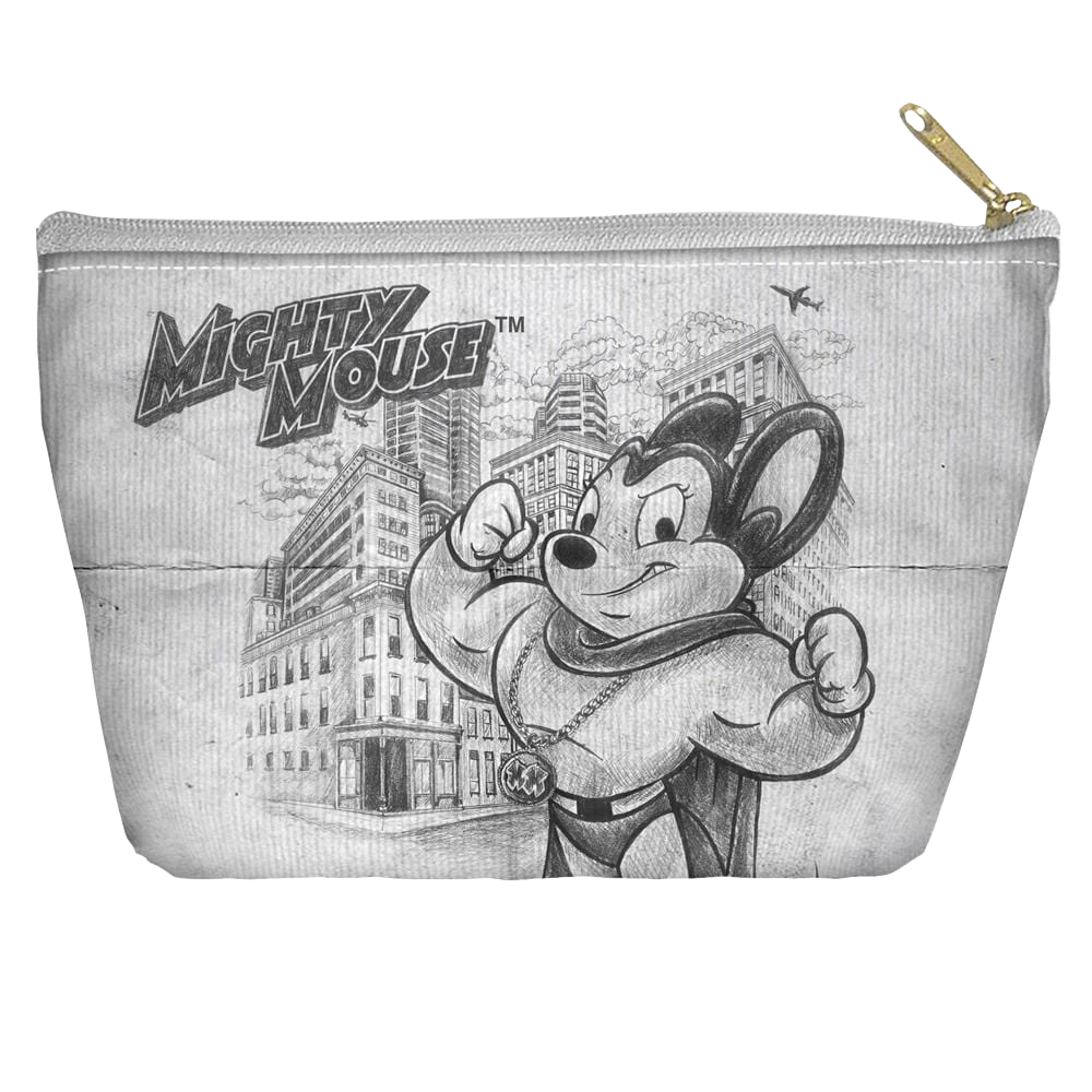 Mighty Mouse Sketch - T Bottom Accessory Pouch T Bottom Accessory Pouches Mighty Mouse   