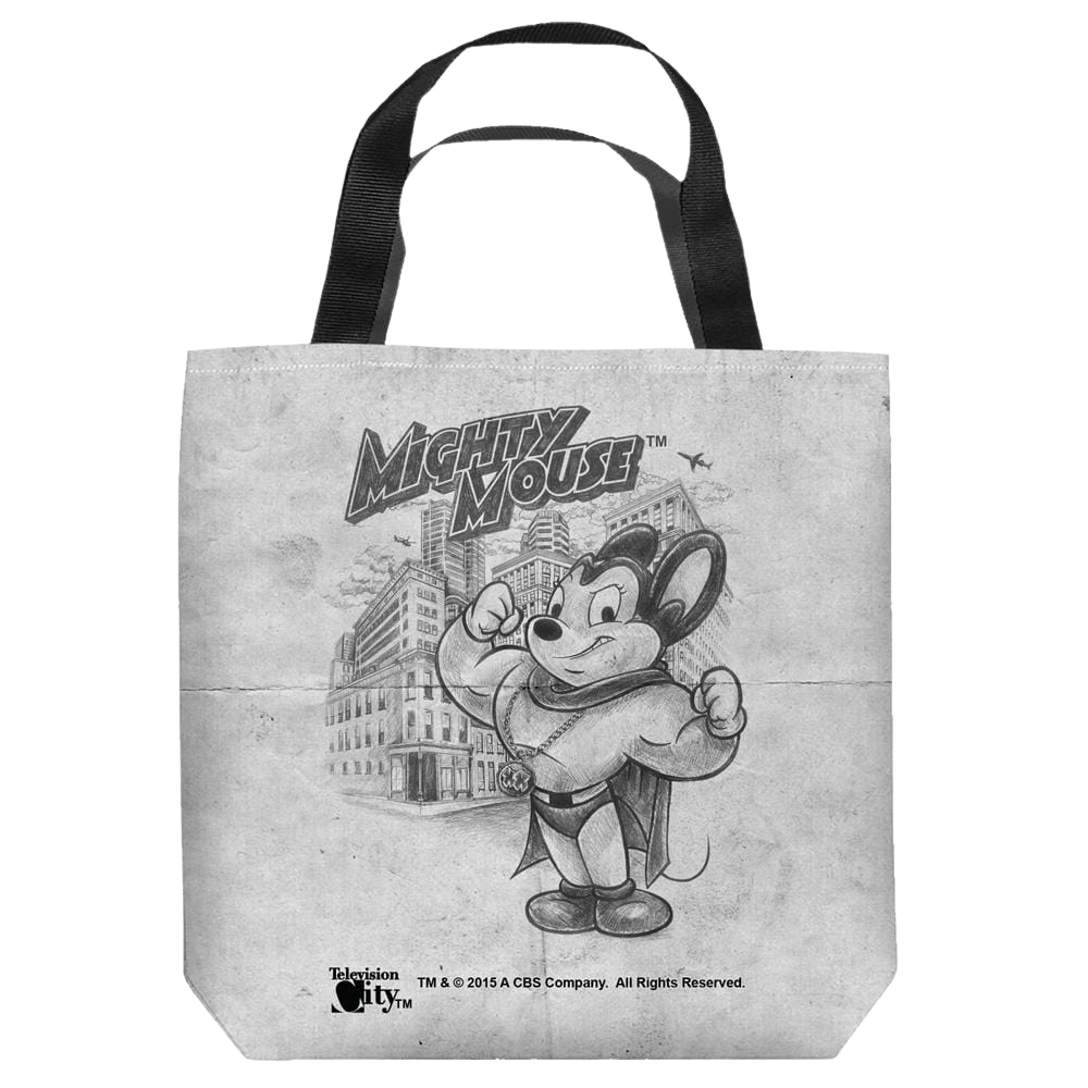 Mighty Mouse Sketch - Tote Bag Tote Bags Mighty Mouse   