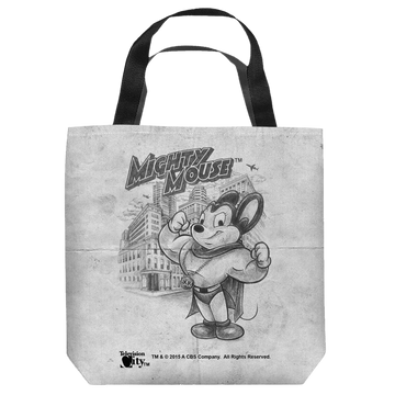 Mighty Mouse Sketch tote bag