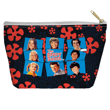 Brady Bunch Squares - Straight Bottom Accessory tapered bottom pouch