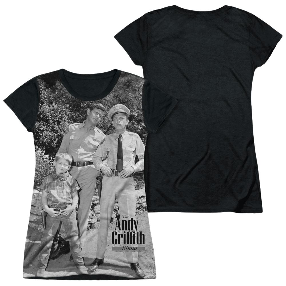Andy Griffith Lawmen - Juniors Black Back T-Shirt Juniors Black Back T-Shirt Andy Griffith Show   