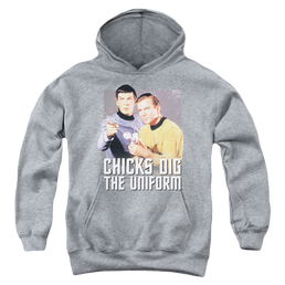 Star Trek The Original Series Chicks Dig - Youth Hoodie Youth Hoodie (Ages 8-12) Star Trek   