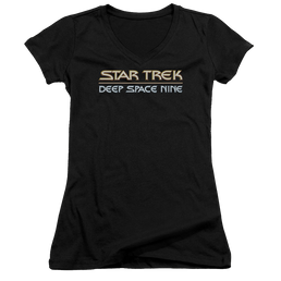 Star Trek Deep Space Nine Deep Space Nine Logo - Juniors V-Neck T-Shirt Juniors V-Neck T-Shirt Star Trek   