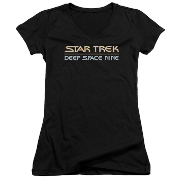 Star Trek Deep Space Nine Deep Space Nine Logo - Juniors V-Neck T-Shirt Juniors V-Neck T-Shirt Star Trek   