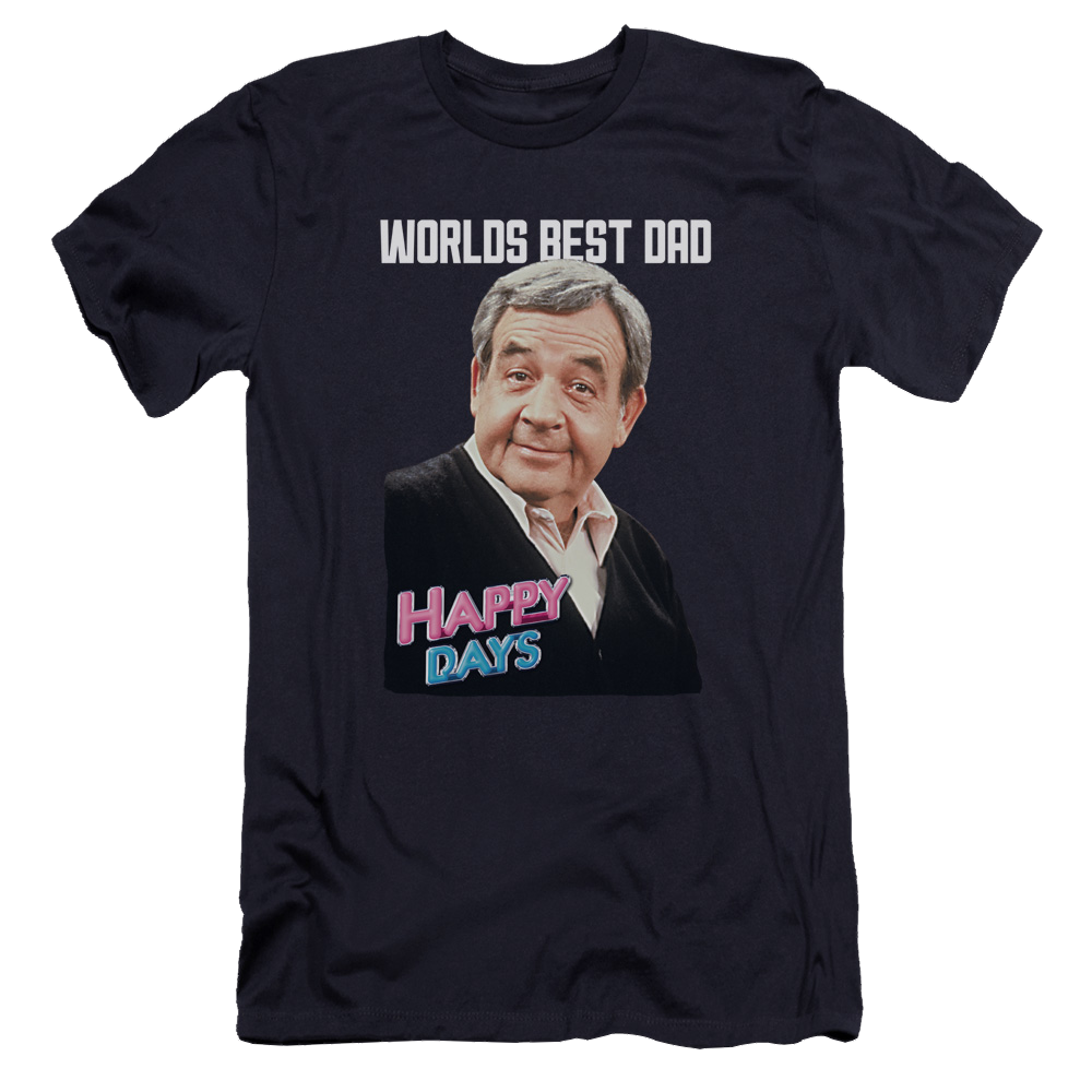 Happy Days Best Dad Men's Premium Slim Fit T-Shirt Men's Premium Slim Fit T-Shirt Happy Days   