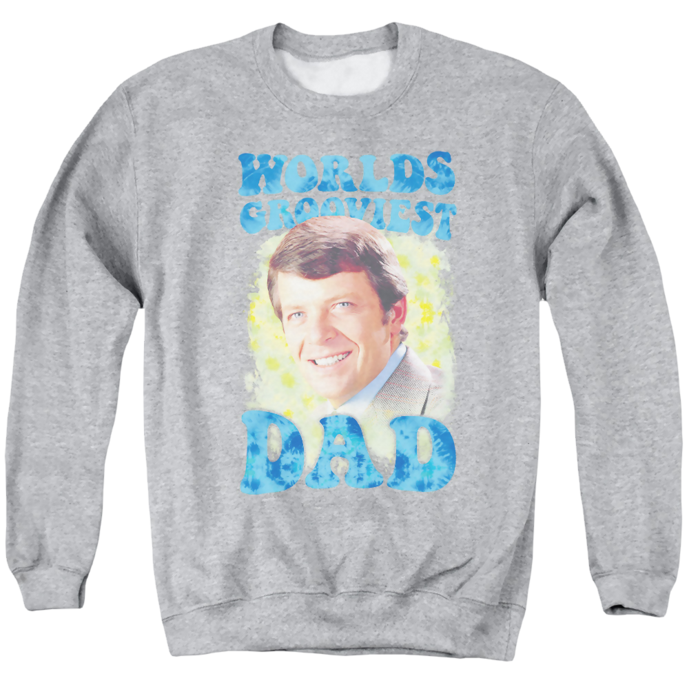 Brady Bunch Worlds Grooviest - Men's Crewneck Sweatshirt Men's Crewneck Sweatshirt Brady Bunch   