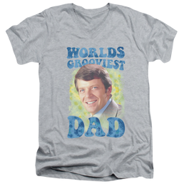 Brady Bunch Worlds Grooviest - Men's V-Neck T-Shirt Men's V-Neck T-Shirt Brady Bunch   