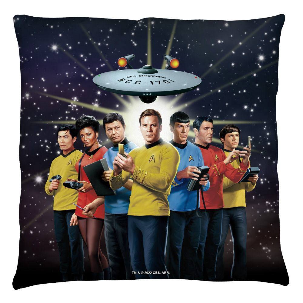 Star Trek Original Crew Throw Pillow Throw Pillows Star Trek   