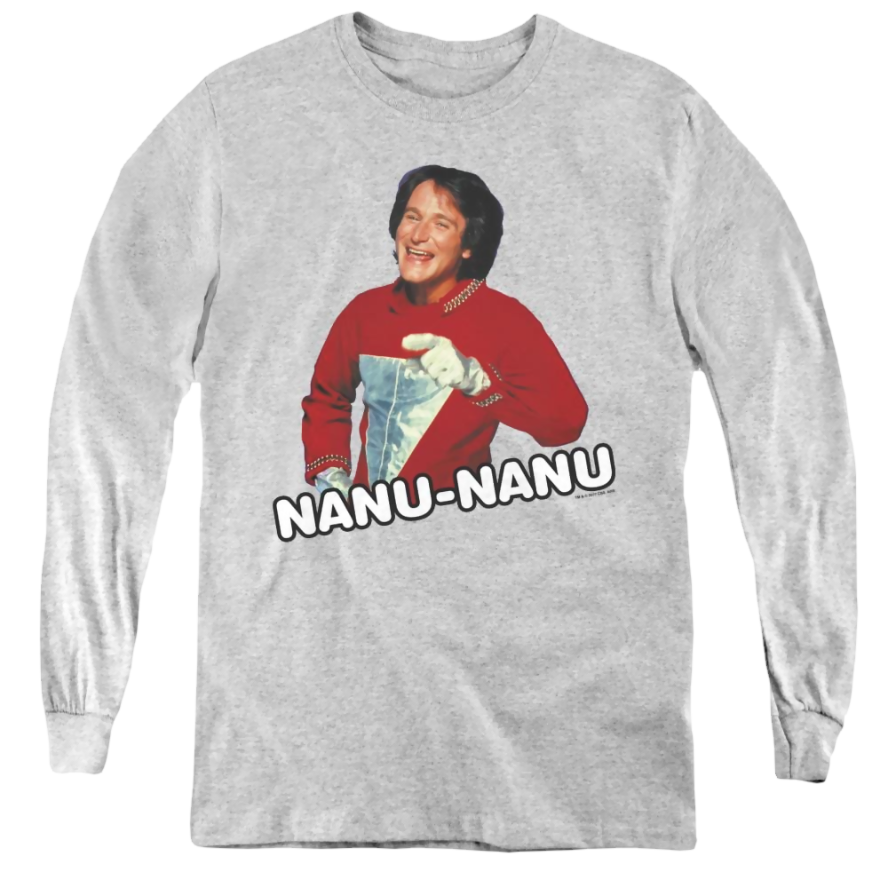 Mork & Mindy Catchphrase - Youth Long Sleeve T-Shirt Youth Long Sleeve T-Shirt Mork & Mindy   