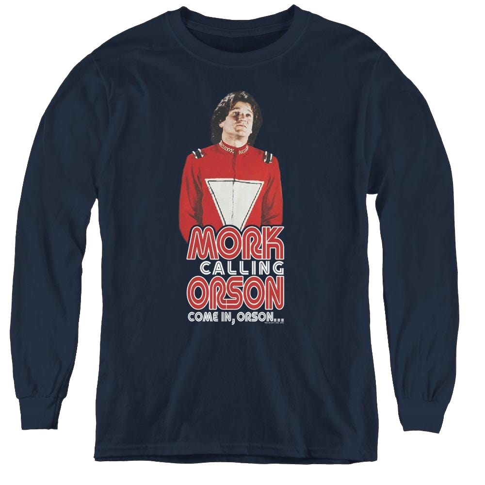 Mork & Mindy Come In Orson - Youth Long Sleeve T-Shirt Youth Long Sleeve T-Shirt Mork & Mindy   