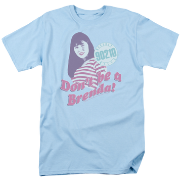 Light blue men's regular fit t-shirt with Beverly Hills 90210 Dont Be A Brenda graphic