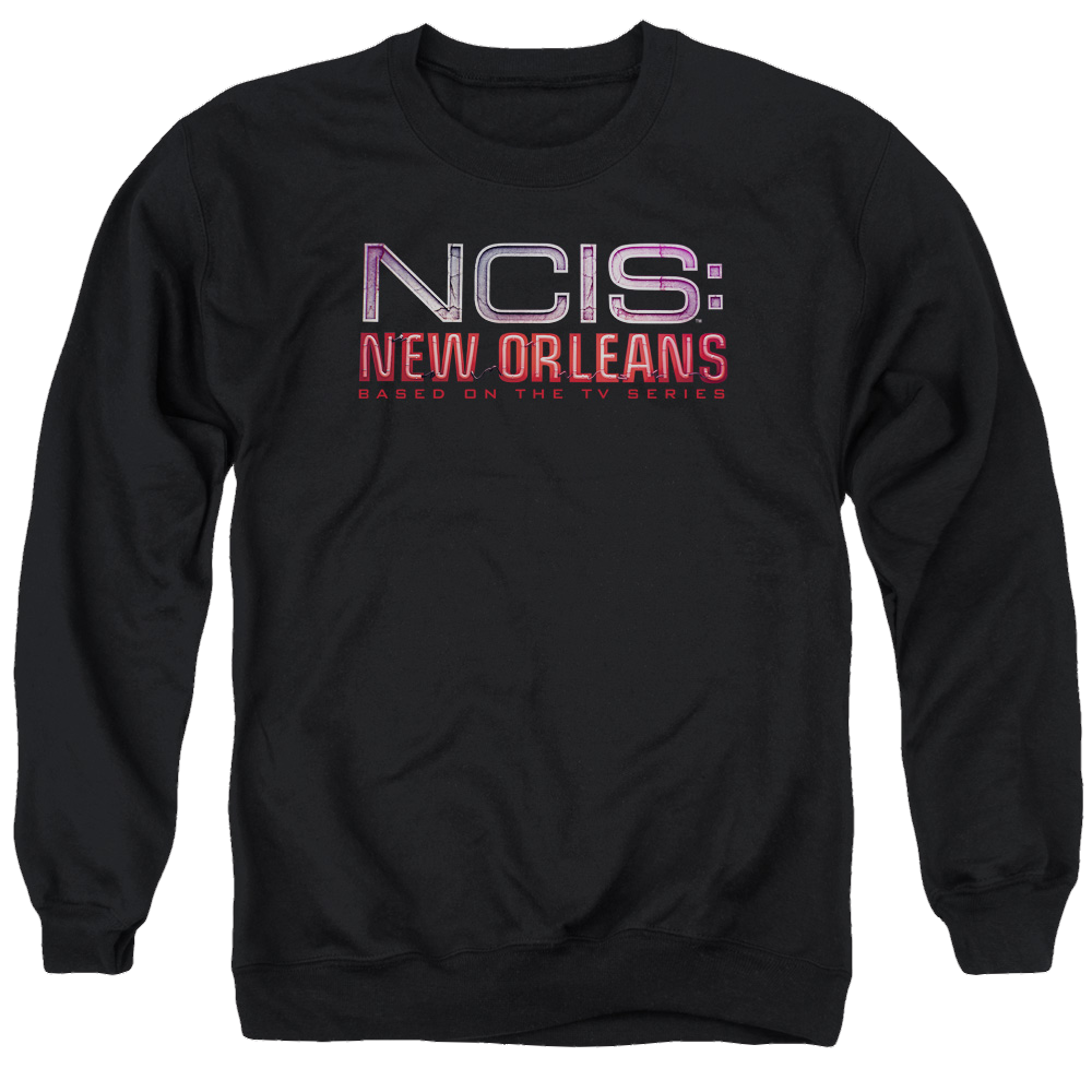 NCIS New Orleans Neon Sign - Men's Crewneck Sweatshirt Men's Crewneck Sweatshirt NCIS   