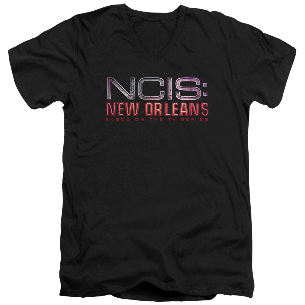 NCIS New Orleans Neon Sign - Men's V-Neck T-Shirt Men's V-Neck T-Shirt NCIS   