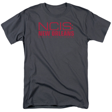 Charcoal men's regular fit t-shirt with NCIS New Orleans Logo graphic