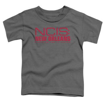 Charcoal kid's t-shirt for ages 4 to 7 with NCIS New Orleans Logo graphic