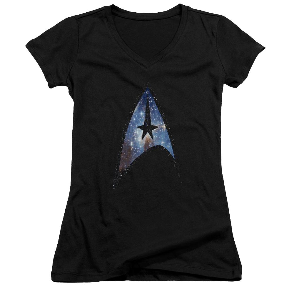 Star Trek Galactic Shield Juniors V-Neck T-Shirt Juniors V-Neck T-Shirt Star Trek   