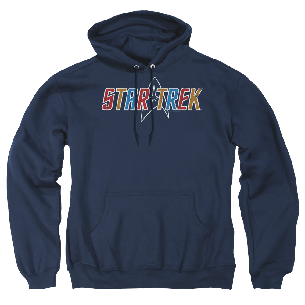Star Trek Multi Colored Logo Pullover Hoodie Pullover Hoodie Star Trek   