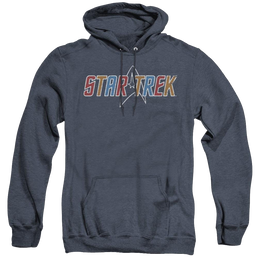 Star Trek The Original Series Multi Colored Logo - Heather Pullover Hoodie Heather Pullover Hoodie Star Trek   