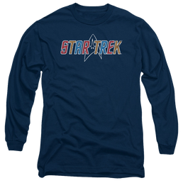 Star Trek Multi Colored Logo Men's Long Sleeve T-Shirt Men's Long Sleeve T-Shirt Star Trek   