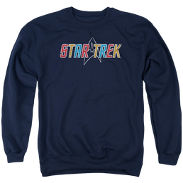 Star Trek Multi Colored Logo Men's Crewneck Sweatshirt Men's Crewneck Sweatshirt Star Trek   